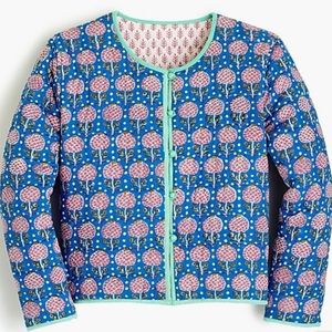 J. Crew SZ Blockprints Reversible Quilted Jacket
